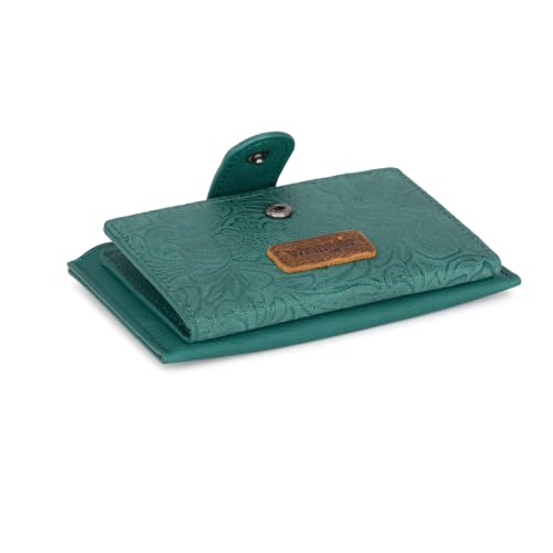 Image of Montana West X Wrangler Credit Card Holders Small Ladies Wallet Minimalist Card Holder for Women Simpl Keychain Wallet with Rfid Lining and Smooth Metal Zipper