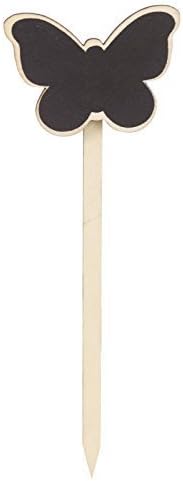 Easygift Plant Balckboard Label on Wooden Spike With Chalk (6 pc Butterfly)