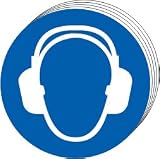 Spectrum Industriel Symbole de Protection auditive d'usure Panneau en Vinyle Autocollant, Multicolore, 0042