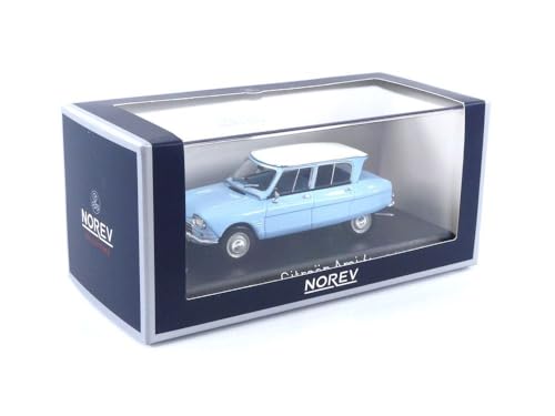 Norev CIT Friend Ami 6 1966 1:43 Azul Monte Carlo miniatura 4