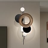 HEBOIX Black 3D Wall Art Decor with Led Lights，Voice-Activated Luminescence...