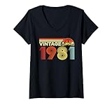 Photo Gallery donna vintage 1981 classic year 1981 birth of birthday vintage maglietta con collo a v Photo Gallery donna vintage 1981 classic year 1981 birth of birthday vintage maglietta con collo a v