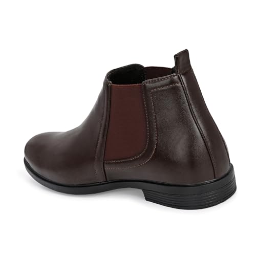 Image of Amico Men's Slip On Fashion Chelsea Boots | High Tops, Soft Cushioned Insole, Comfortable Fit, Trendy, Stylish Boots