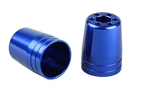 ポッシュ(POSH) バイク用品 ウルトラヘビーバーエンドアウターのみ 2個入り M8タイプ ブルー 031879-01-10