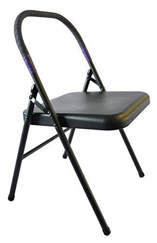 Pune Yoga Chair - Black Chair with Purple Wrap