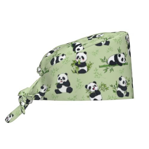 Image of Working Cap Scrub Cap with Sweatband Adjustable Unisex Tie Back Hat for Cleaning Farm Nursing