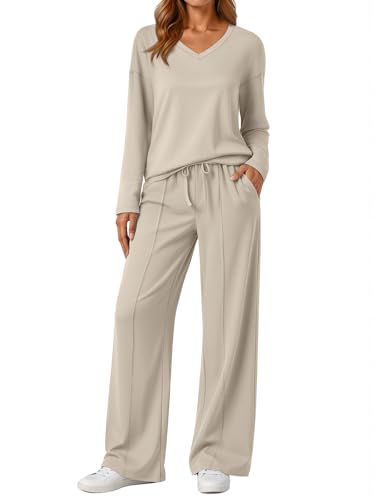 AUTOMET Sweatsuits Women 2 Piece Outfit Fashion Travel Lounge Sets With Wide Leg Pants Airport Track Suits Fall Clothes 2025