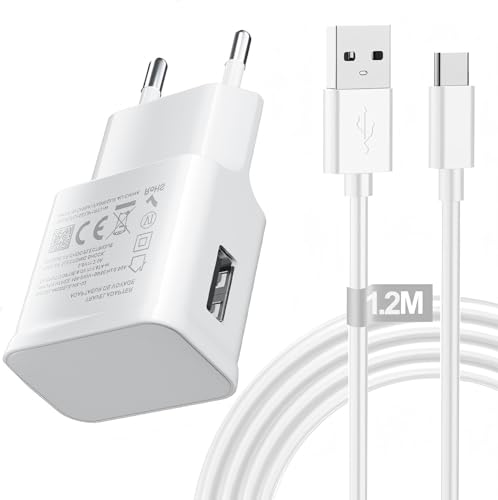 Caricabatterie rapido con cavo da 1,2 m, per Xiaomi Redmi Note 13/13C/13 Pro/14C/14T/14T Pro/14/12/12 Pro 5G/11S/11/A3/10/M4/M6, adattatore di alimentazione USB, per Samsung Galaxy e tablet18 W presa