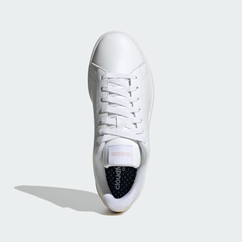 Image of adidas Womens Advantage Lace Up Sneakers Shoes Casual - White
