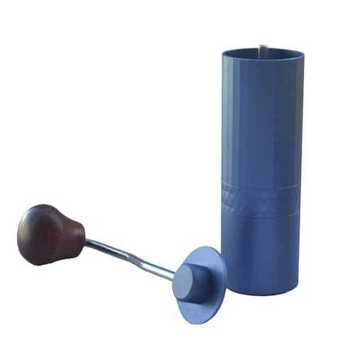 RSNMocha Manual Coffee Grinder,Capacity 25g Hand Coffee Grinder with Adjustable Conical Stainless Steel Burr,French Press Espresso to Coarse Coffee Grinder for Camping,Kitchen & Office-Blue
