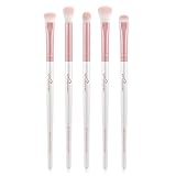🤍Vegano y sin crueldad. Set de pinceles de maquillaje Luvia, Essential Eye Set, Set de pinceles de ojos, 5 pinceles cosméticos veganos, Pinceles de maquillaje para una perfecta difuminación y aplicación