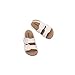 mini melissa Cozy Jelly Sandals for Toddlers & Little Kids - Summer Sandal w/Adjustable Back Strap, Jelly Shoes for Toddlers, Comfy Summer Shoes, Open Toe, Brown/White, 9