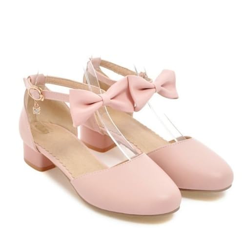 Flower Girls Heels Dress Shoes Kids Closed Toe Bow Ankle Strap Mary Jane Sandals Toddler Wedding Party Shoes2