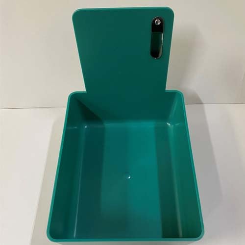 Teal Dental Lab Pan with Stainless Steel Clip 12pk 7" x 5¾" x 2½" Made in The USA