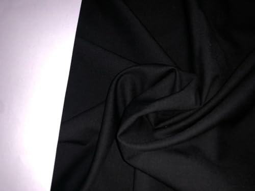 Tissu laine et polyester noir 147cm pour coudre votre garde-robe d'hiver