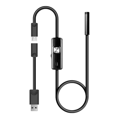 6LED 1M 7mm Lente USB Endoscopio Cámara HD Impermeable Inspección De Tuberías Boroscopio Micro-USB Puerto Imágenes Más Claras Inspecciones Precisas