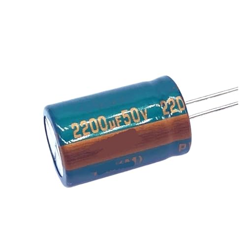 Condensador 50V 2200uF 16x25mm electrolítico cilíndrico para placas electrónicas