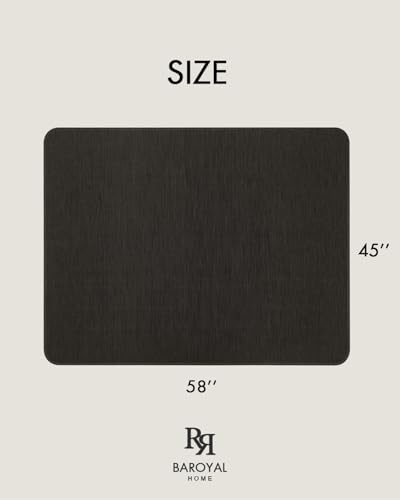Image of BARoyal Office Chair Mat for Hardwood Floor Under Desk Computer Rolling Chair Mat for Wood /Tile Floor Non-Slip Heavy Duty Desk Rug PVC Plastic Hard Floor Protector 45 inchx 58 inch (Espresso)