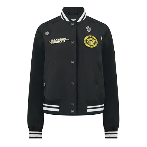 Image of DKNY Womens Varsity Jacket Black 10