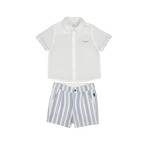 Conjunto de bermuda de lino de vestir Mayoral: alta costura infantil para bebé 1