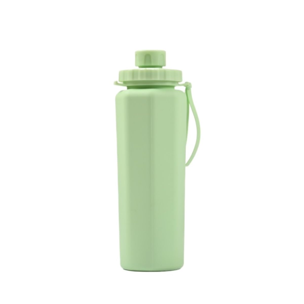 Trinkflasche, Silikon Faltbare Sportwasserflasche Outdoor Radfahren Einfacher Tragbarer Wasserbecher Mit Großer Kapazität BPA-freie(Grün)