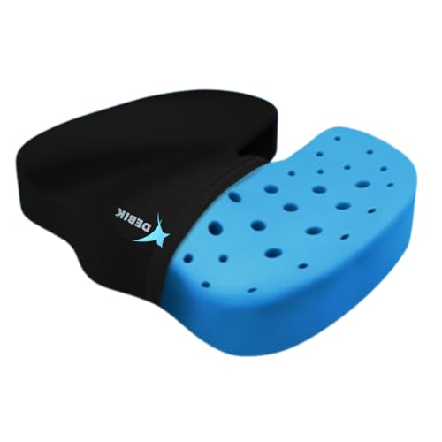 Image of DEBIK Coccyx Seat Cushion with Orthopedic Gel Memory Foam Tailbone & Lower Back Pain, U-Shaped Hip Support Pillow for Chairs - Upto 120 kg (Black)