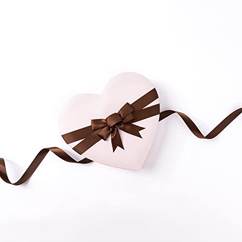 Image of Solid Color Double Faced Brown Satin Ribbon 3 /8 inch X 50 Yards, Ribbons Perfect for Crafts, Wedding Decor, Bow Making, Sewing, Gift Package Wrapping and More