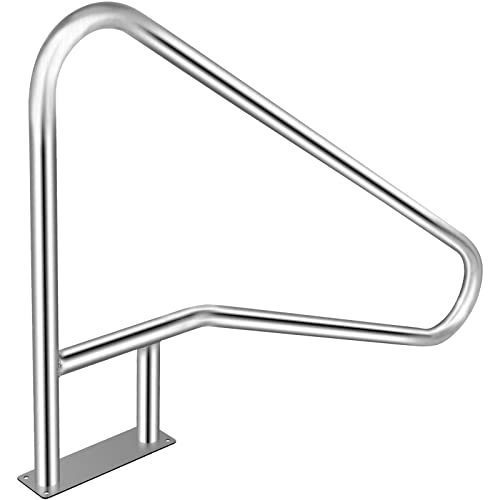 Image of VEVOR Pool Rail, 55 x 32 304 Stainless Steel, 250 lbs Load Pool Handrail
