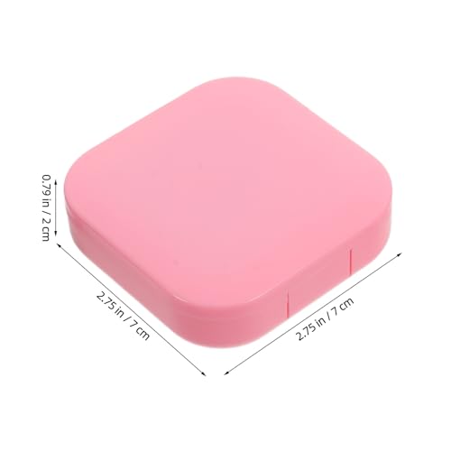 Étui à lentilles de contact carré avec flacon de solution étanche - 2