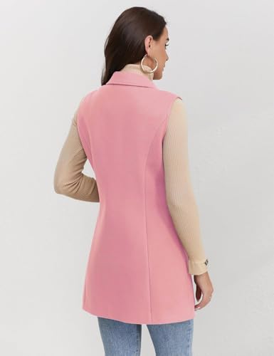 Image of IDEALSANXUN Plaid Vest for Women Fall Winter Sleeveless Blazer Jackets