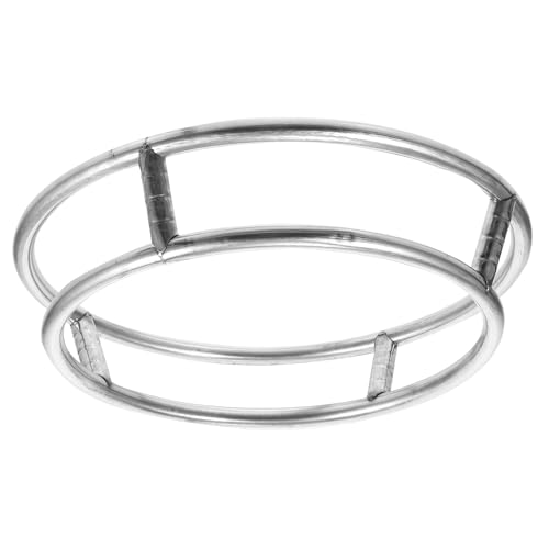 UKCOCO Soporte para Wok y Ollas de Acero Inoxidable Base Redonda Antideslizante Doble Capa para Cocina Rejilla Resistente y Protección de Encimeras Adecuado para Sartenes y Peroles