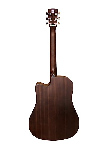 Image of Saga SF-600C Dreadnought Acoustic Cutaway Guitar (Sunburst)