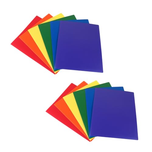 Evelots 2 Pocket Folders-12 Pack - Double Pocket Durable Plastic Folder - Letter Size - Business Card Slot - Flexible - Office, School, Home - 6 Color
