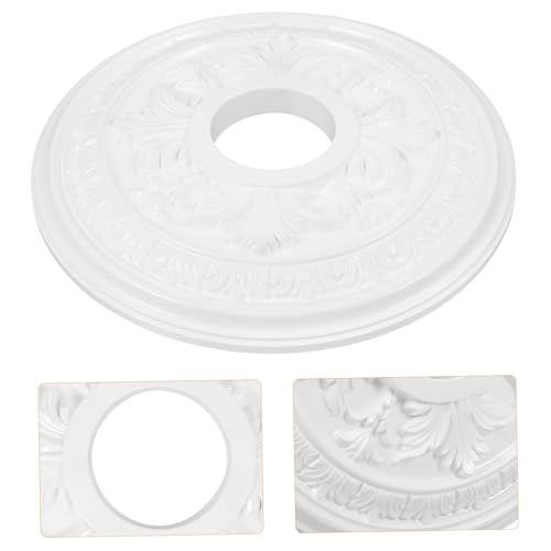 Médaillon de plafond en PU plaque de recouvrement blanche décorative