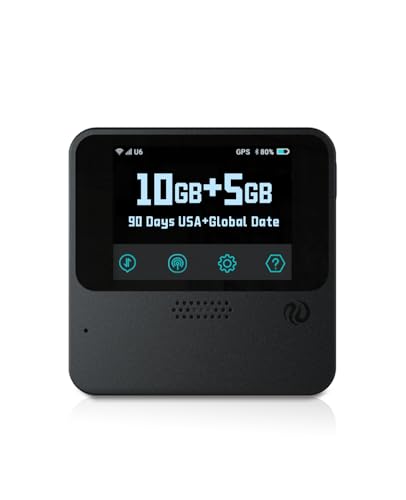 Image of FREEBOT Portable WiFi Hotspot for Travel | 10GB US + 5GB Global for 90 Days | 4G Mobile Hotspot, Built-in 5000mAh Battery, Supports 10 Devices, Qualcomm Chipset, Coverage in 120+ Countries,No SIM Card