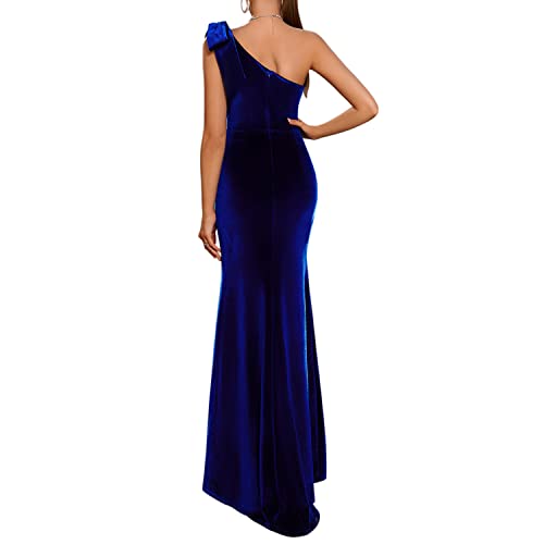 Image of Women Sleeveless Off Shoulder Split Evening Cocktail Long Dress