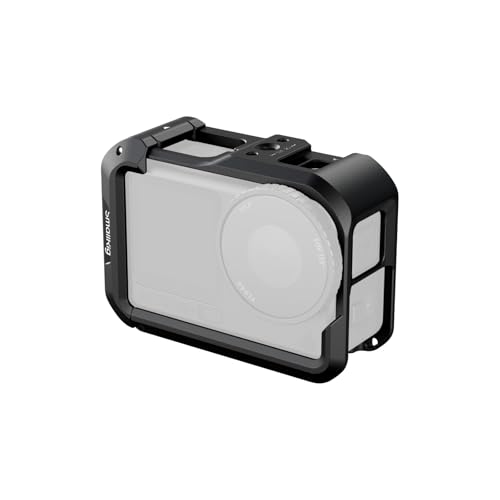 SMALLRIG Jaula para dji Osmo Action 6, con Interfases de Expansión, Zapata Fría, Roscas 1/4'-20, Liberación Rápida, Marco Protector de Aluminio - 5888