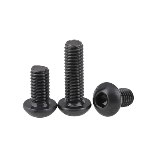 Boulons hexagonaux vis M5 8mm acier noir ISO7380 tête ronde bombée