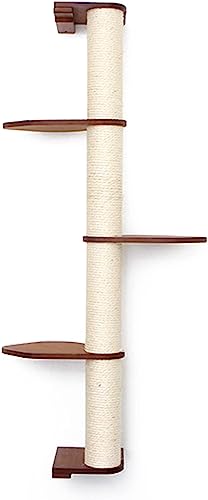 Rascador para gatos de 4 niveles en torre de bambú y sisal miniatura 1