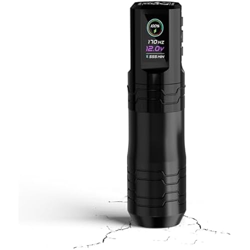 EZ P3 Pro Turbo Tattoo Gun - 6 Strokes 2.5-5.0mm Direct Drive Tattoo Machine with Brushless Motor, OLED Digital Display 1600mAh Battery Power Rotary Tattoo Pen
