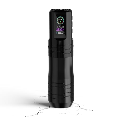 EZ P3 Pro Turbo Tattoo Maschine - 6 Anschläge 2.5-5.0mm Direktantrieb Tätowiermaschine mit Bürstenlosem Motor, OLED-Digitalanzeige 1600mAh Batterieleistung