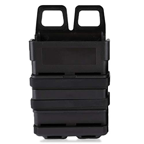 Tactical Fast Mag Pouch Holster 5.56 Magazine Pouch M4 Fast Mag Holder Hunting Dump Pouch Easy to Installation Molle System Vest (1 Black)