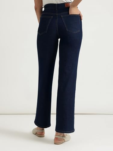 Image of FableStreet Women's Mid Waist Jeans |Wide Leg Jean - Perfect for Travel, Party & Everyday Use