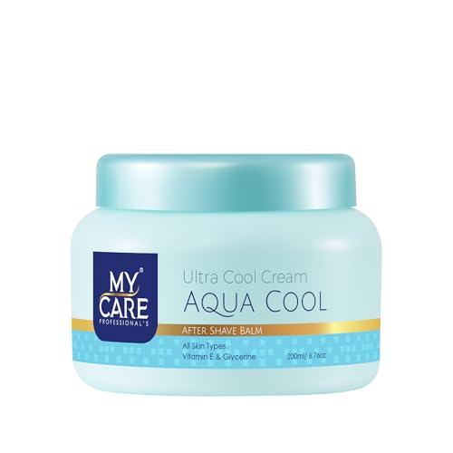 Image of MY CARE PROFESSIONALS Post Shave Balm| Cooling skin repair balm for men | Alcohol-Free| Razor Burn Relief, Repairs Micro-Cuts & Reduces Redness | 24H Moisturizing Hydration |200 ml Aqua
