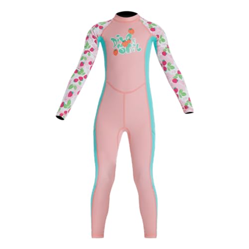 Image of Youth Girls Boys One Piece Water Sports Sun Protection Rash Guard UPF 50+ Long Sleeves Full Suit Swimsuit Wetsuit