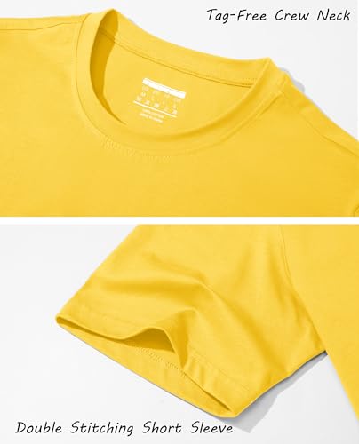 EKLENTSON Men's Cotton Crewneck T-Shirts Short Sleeve Plain Tee Moisture Wicking Casual Tshirts Solid Color4