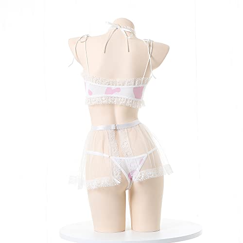 Temptshow Ladies cosplay cow stockings suit pajamas Japanese cute maid sexy costume (maid2) - Image 5
