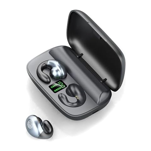 Wireless Earbuds with Earhooks Mini Bone Conduction Headphones Waterproof Open Ear Earpiece Noise Canceling Sports Bluetooth 5.0 Earphones Headset for Cycling Driving Cover