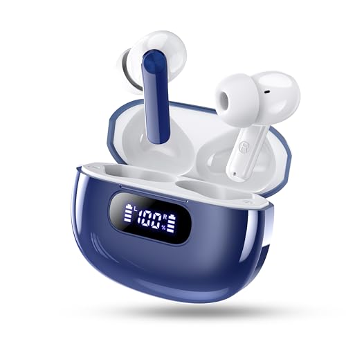 Wekily Wireless Earbuds, Bluetooth 5.3 Headphones LED Power...