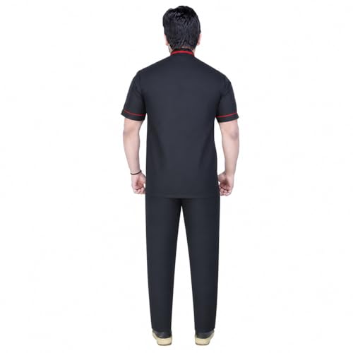 Image of FABUNIFORMS Waiter, Hotel, Restaurant, Catering Staff Uniform, Dress (Full Set), Dark Blue, Sizes